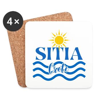 Sun and Wave Vibes of Crete - Coasters (set of 4) - white - Front