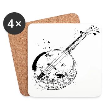 Banjo - Coasters (set of 4) - white - Front