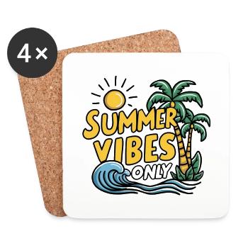 Summer Vibes Only - Coasters (set of 4) - white - Front
