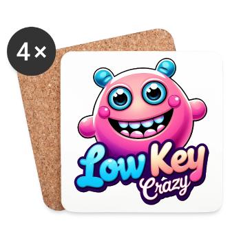 Low Key Crazy - Coasters (set of 4) - white - Front