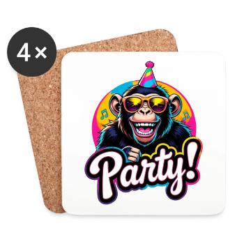 Party - Untersetzer (4er-Set) - Weiß - Vorne