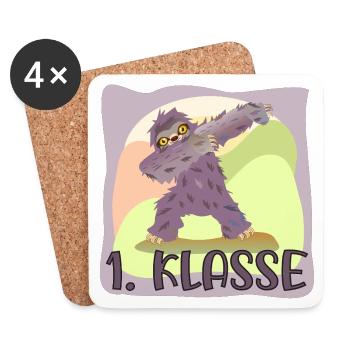 Schulanfang 1. Klasse - Untersetzer (4er-Set) - Weiß - Vorne