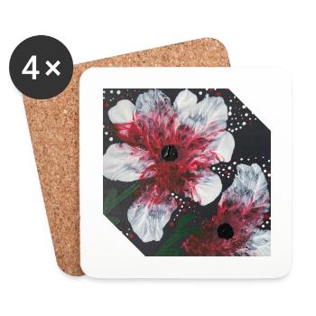 Floral Design - Coasters (set of 4) - white - Front