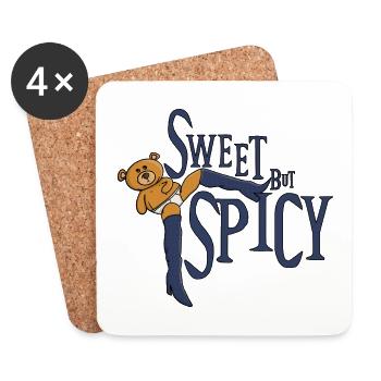 Sucré mais épicé - Dessous de verre (lot de 4) - blanc - Devant