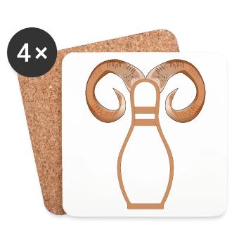 BOWLING BIRTHDAY ZODIAC BOWLING - Coasters (set of 4) - white - Front