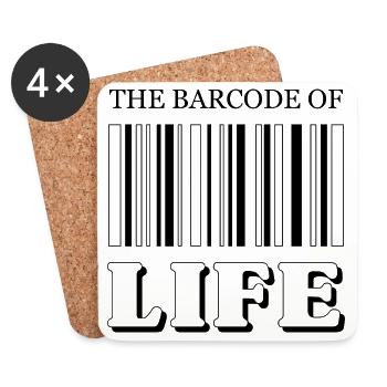Le code-barres de la vie / Der Strichcode des Lebens - Dessous de verre (lot de 4) - blanc - Devant