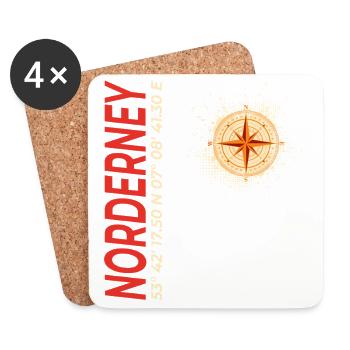 Norderney - Untersetzer (4er-Set) - Weiß - Vorne