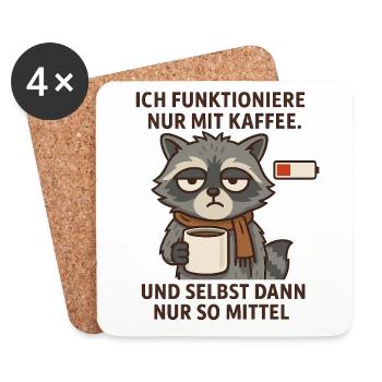 Runs... so more like creeps. - Coasters (set of 4) - white - Front