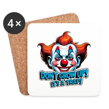 Don't Grow Up - Untersetzer (4er-Set) - Weiß - Vorne