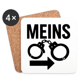 Lustiges Schwarz-Weiß Design - Untersetzer (4er-Set) - Weiß - Vorne