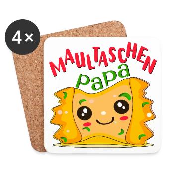 VATERTAG PAPA MAULTASCHEN - Untersetzer (4er-Set) - Weiß - Vorne