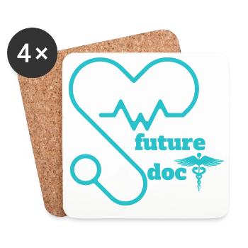 Medical vision of the future of Cardiac Ethos - Coasters (set of 4) - white - Front