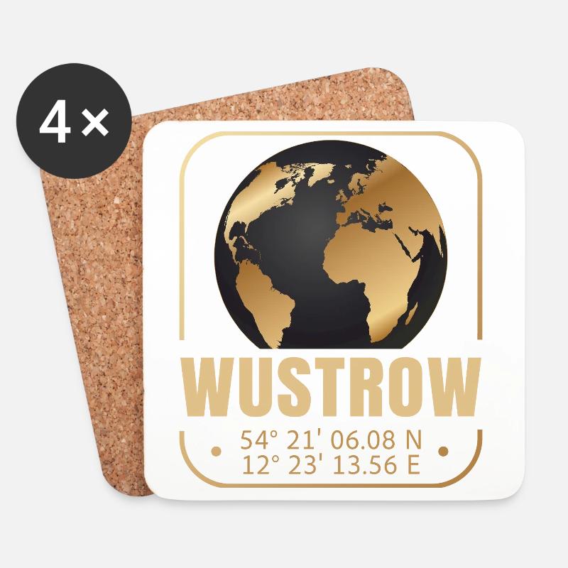 Wustrow - Untersetzer (4er-Set) - Weiß