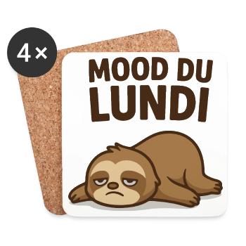 mood du lundi - Dessous de verre (lot de 4) - blanc - Devant