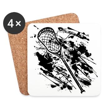 Lacrosse Sticks - Coasters (set of 4) - white - Front