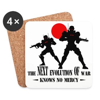 Ai Combat Robot - Dessous de verre (lot de 4) - blanc - Devant