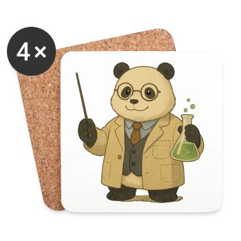 Panda Bear Professeur de chimie - Dessous de verre (lot de 4) - blanc - Devant