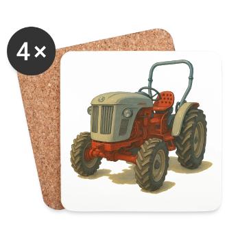 Holland Traktor - Untersetzer (4er-Set) - Weiß - Vorne
