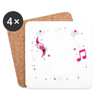 Fête de la Musique Typo Festive - Dessous de verre (lot de 4) - blanc - Devant