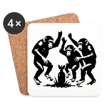 The Money Danc, themonkeydance.de, Affentanz - Coasters (set of 4) - white - Front