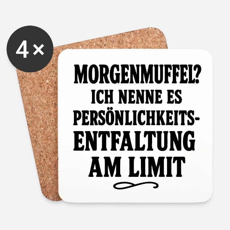 Persönlichkeitsentfaltung am Limit - Untersetzer (4er-Set) - Weiß