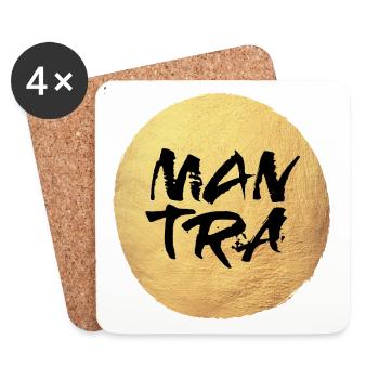 Yoga Kreis Gold Meditation Mantra coole Quotes om - Untersetzer (4er-Set) - Weiß - Vorne