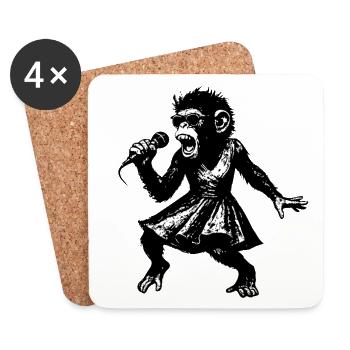 Song Girl | The Monkey Dance - Untersetzer (4er-Set) - Weiß - Vorne