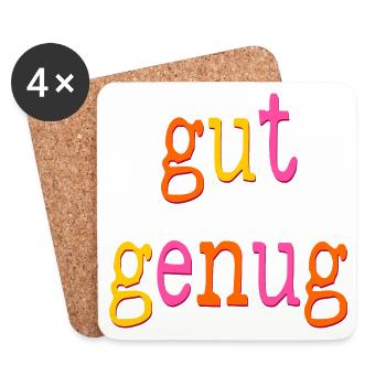 SELBSTWERT ÜBUNG GUT GENUG SEIN - Untersetzer (4er-Set) - Weiß - Vorne