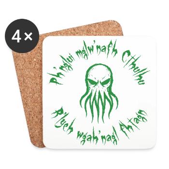 The Awakening of Cthulhu 2 - Coasters (set of 4) - white - Front