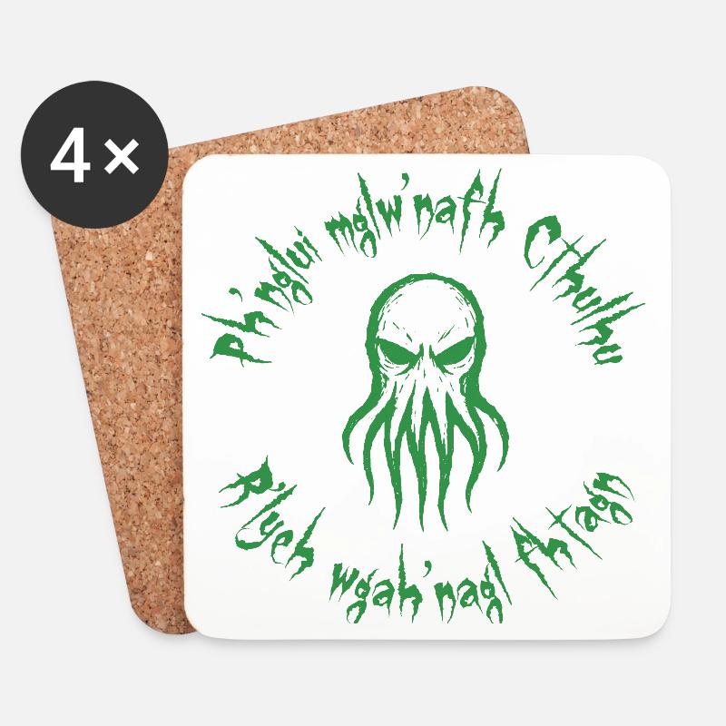 Das Erwachen von Cthulhu 2 - Untersetzer (4er-Set) - Weiß