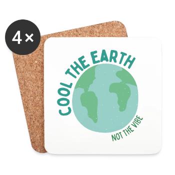 Cool the Earth - Not the Vibe - Coasters (set of 4) - white - Front