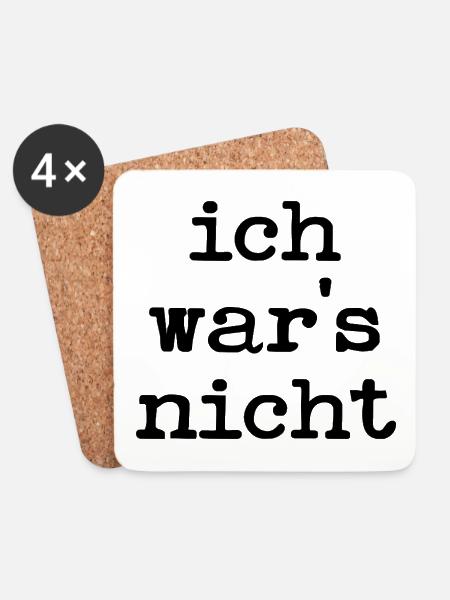 UNSCHULDIG LUSTIGE SPRÜCHE UNSCHULD - Untersetzer (4er-Set) - Weiß