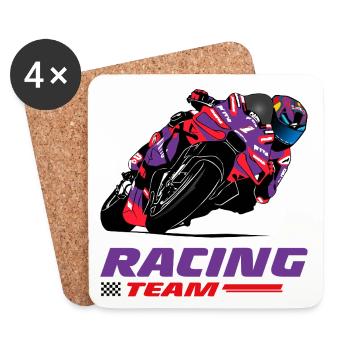 Motorcycle Racing - Superbike - Coasters (set of 4) - white - Front