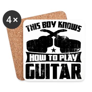 Guitar boy - Coasters (set of 4) - white - Front