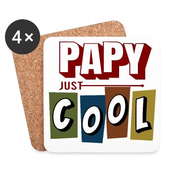 Cooler Opa - Untersetzer (4er-Set) - Weiß - Vorne