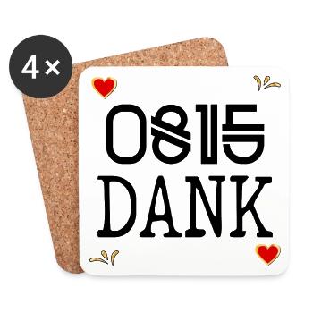 DANKE SAGEN DANKBARKEIT LUSTIG 0815 DANK - Untersetzer (4er-Set) - Weiß - Vorne