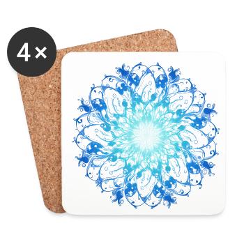 Ocean Mandala - Coasters (set of 4) - white - Front