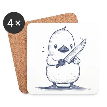 Knifechick - Coasters (set of 4) - white - Front