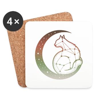Patience - Dessous de verre (lot de 4) - blanc - Devant