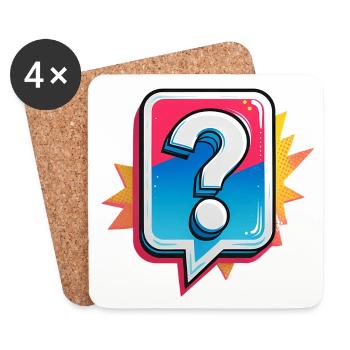Question mark - Coasters (set of 4) - white - Front
