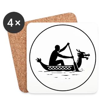 Dragon boat - Coasters (set of 4) - white - Front