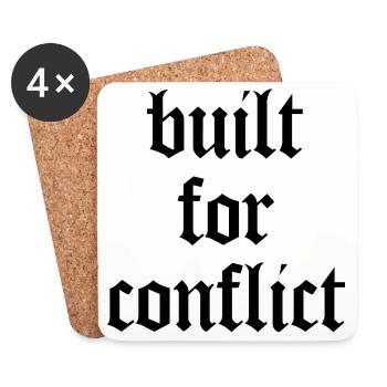 Built for Conflict - Bodybuilding & Gym - Untersetzer (4er-Set) - Weiß - Vorne