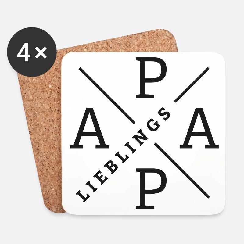 LieblingsPAPA - Untersetzer (4er-Set) - Weiß