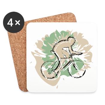 Rickel's Design: Cycling 2026 - Coasters (set of 4) - white - Front