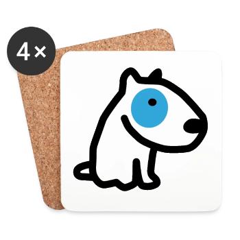 CORSO LE CHIEN à l'oeil bleu - Dessous de verre (lot de 4) - blanc - Devant