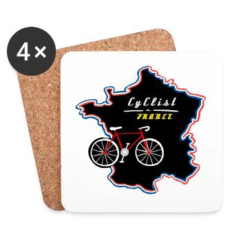 Le Tour - Coasters (set of 4) - white - Front