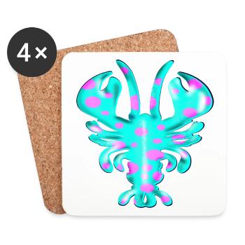 LOBSTER KRUSTENTIERE - Untersetzer (4er-Set) - Weiß - Vorne