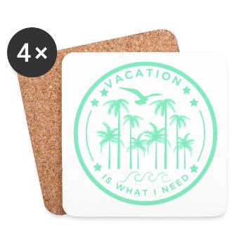 Tropical holiday moment - Coasters (set of 4) - white - Front