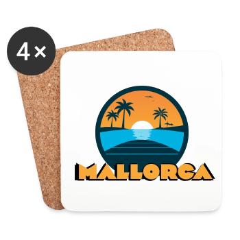 Mallorca Sonnenuntergang - Untersetzer (4er-Set) - Weiß - Vorne