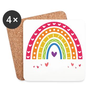 LGBT Pride Month - Love is Love - Coasters (set of 4) - white - Front